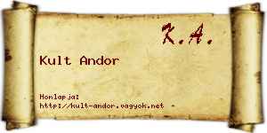 Kult Andor névjegykártya
