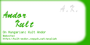 andor kult business card